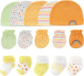 Newborn Baby Boy Girl Caps Mittens Socks Set Cotton Baby Essentials Accessories by MAMIMAKA