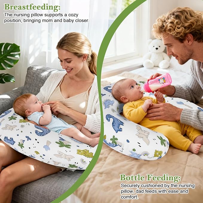 Nursing Pillow for Breastfeeding and Bottle Feeding, Ergonomic Design for Tummy - Image 3