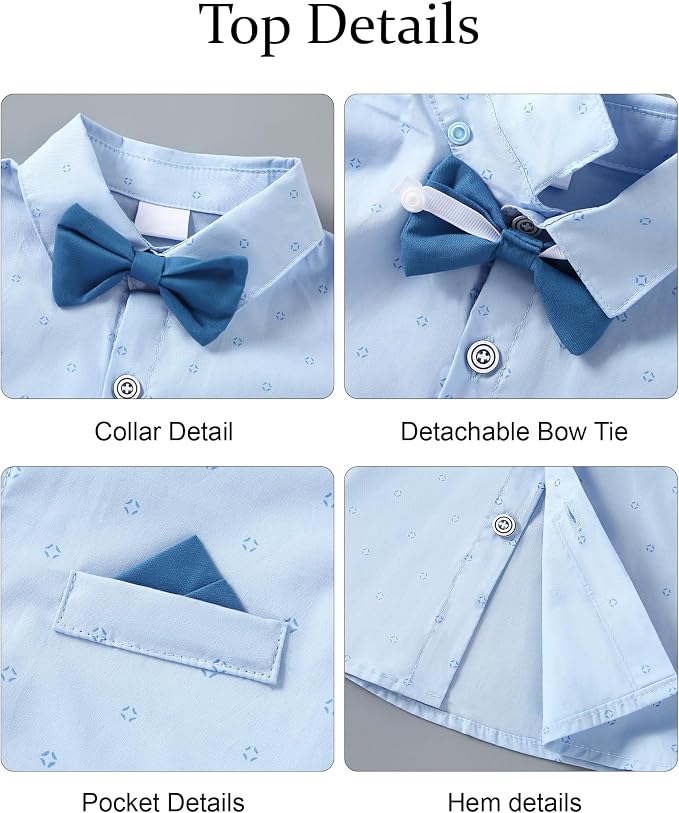 nilikastta Boy Suit Toddler Boy Outfit Boy Dress Shirt - Image 5