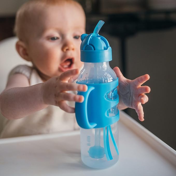 Dr. Brown's Milestones Narrow Sippy Straw Bottle, Spill-Proof - Image 2
