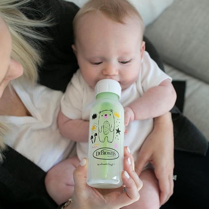 Dr. Brown's Natural Flow Anti-Colic Options+ Narrow Baby Bottle, Bear & Owl - Image 20