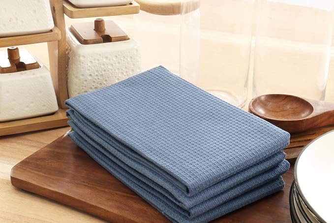 PurpleEssences Waffle Weave Kitchen Towel, 100% Cotton - Image 4