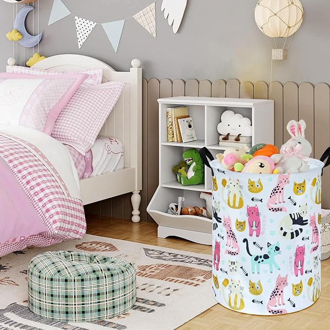 Round Laundry Hamper Storage Basket Laundry Organizer Hamper Storage Bins - Image 7