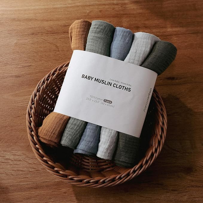 Muslin Receiving Blankets, Neutral Blanket Swaddling - Image 7