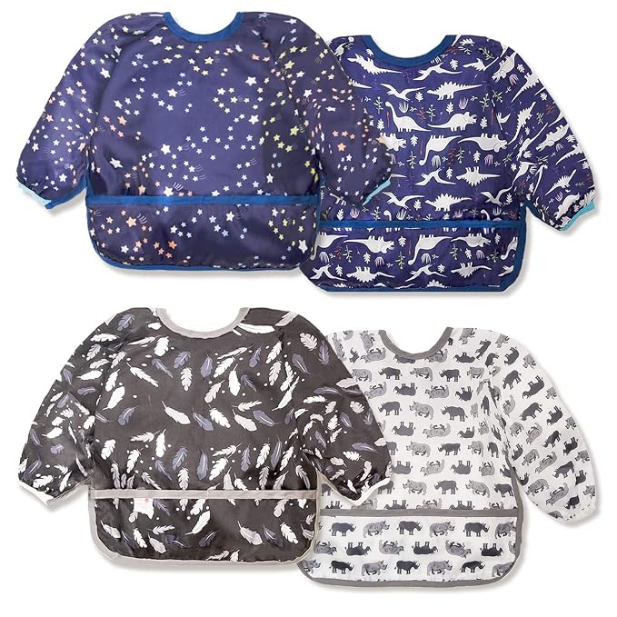 Joyo roy Mess Proof Baby Bibs for Eating Waterproof Toddler Bibs for Boys Soft by Joyoroy