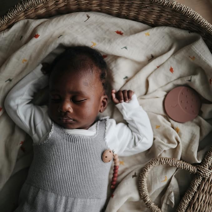mushie Muslin Baby Swaddle Blanket | 100% Organic Cotton - Image 4