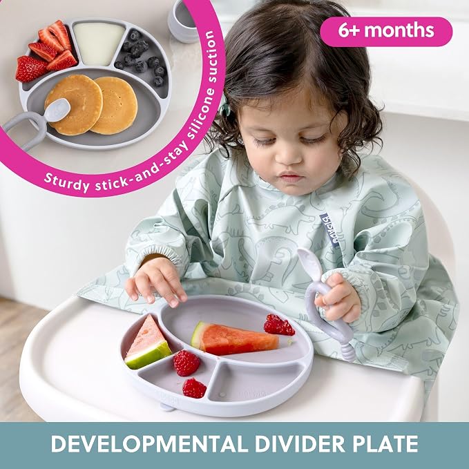 BIBaDO - Silicone Suction Divider Plate - Toddler Plates - Help Develop Motor - Image 2