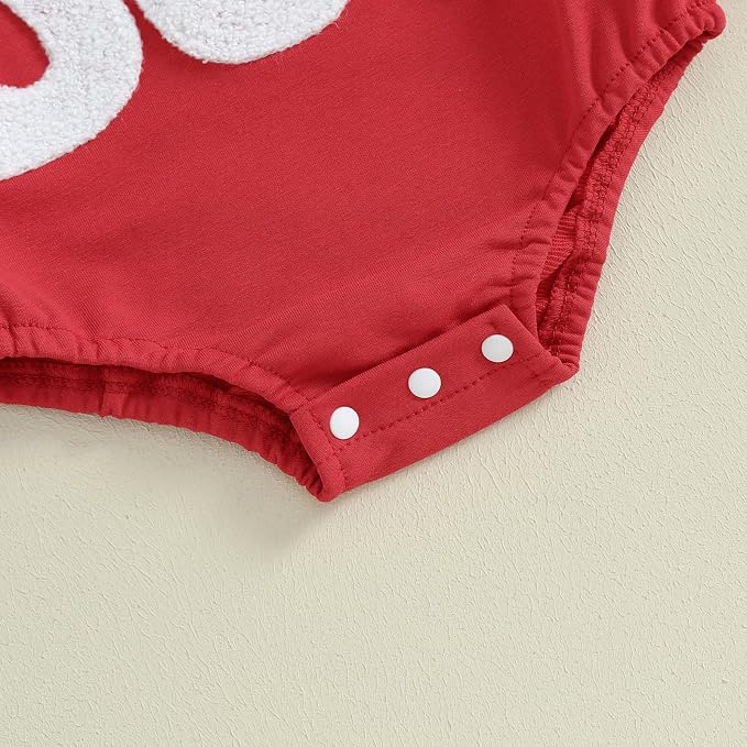 VISGOGO Newborn Infant Baby Boy Girls Oversized Romper Little Dude Sweater - Image 8
