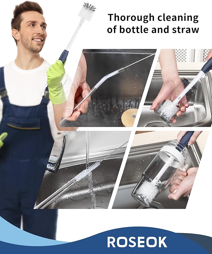 2 in 1 Long Handle Bottle Brush - Image 3