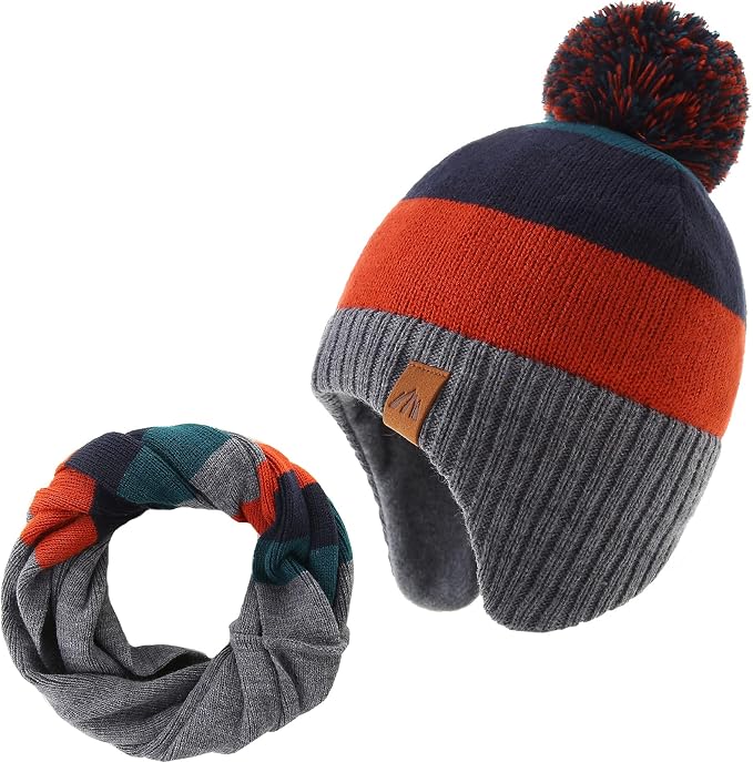 LMLALML Boys Winter Hat Earflap Knitted Beanie by LMLALML