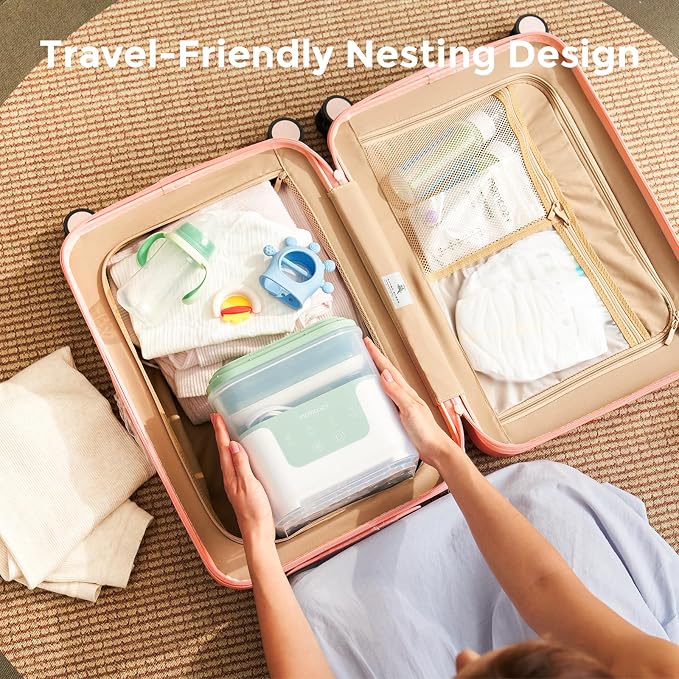 Momcozy Bottle Sterilizer and Dryer, Modular Nesting Space Saving Design - Image 8