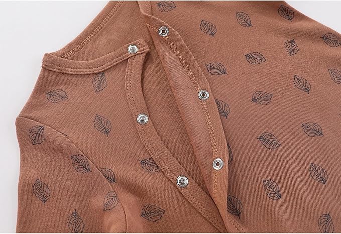 Unisex Baby Boy Girl Footies Rompers Cotton Long Sleeve 3 Pack Infant Jumpsuits - Image 6