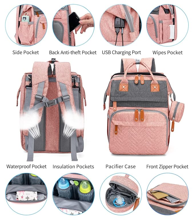 KABAQOO Diaper Bag Backpack - Image 3
