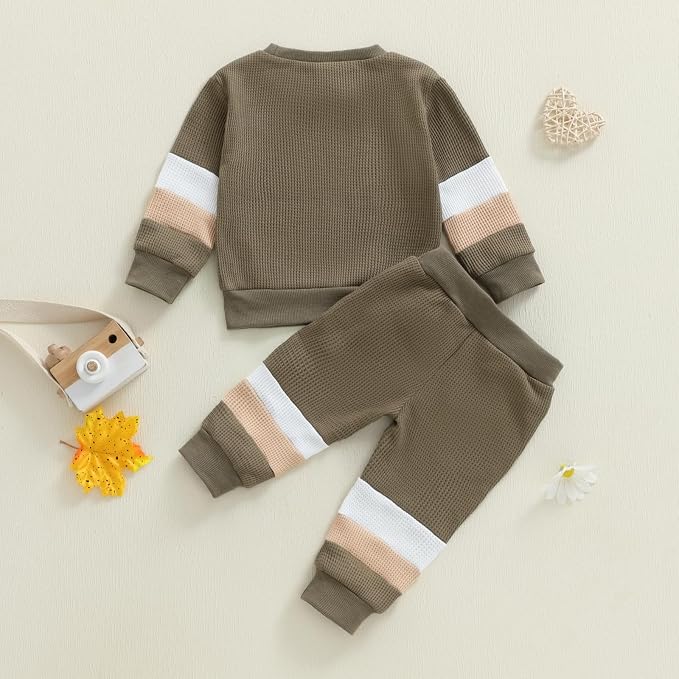Kuriozud Toddler Baby Boy Fall Winter Clothes Long Sleeve Crewneck Pullover - Image 5