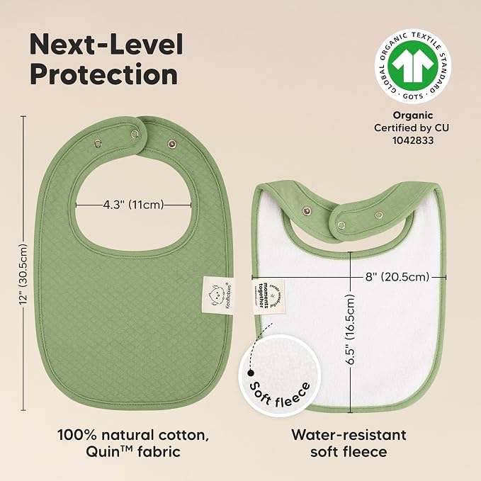 8-Pack Organic Baby Bibs for Girls, Boys - Image 3