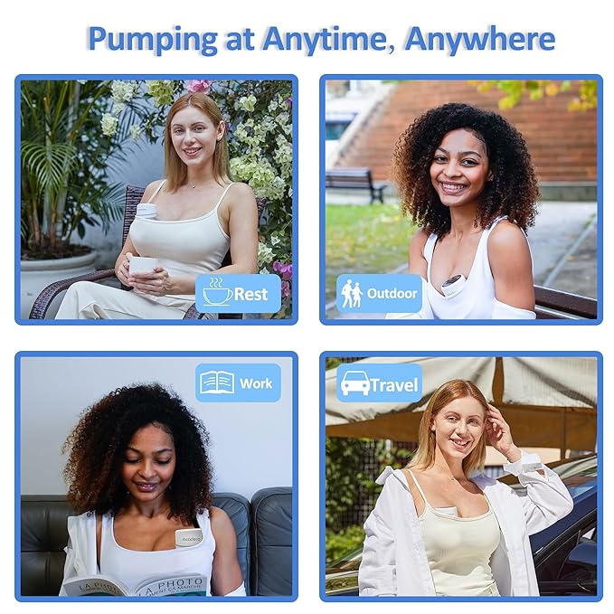M6 Electric Breast Pump, 4 Mode & 12 Levels, LED Display, Wearable Hands-Free - Image 6