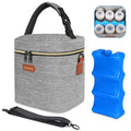 Mancro Baby Bottle Bag with Insulated Cooler, Fits 6 Baby Bottles Up to 9 Ounce by Mancro