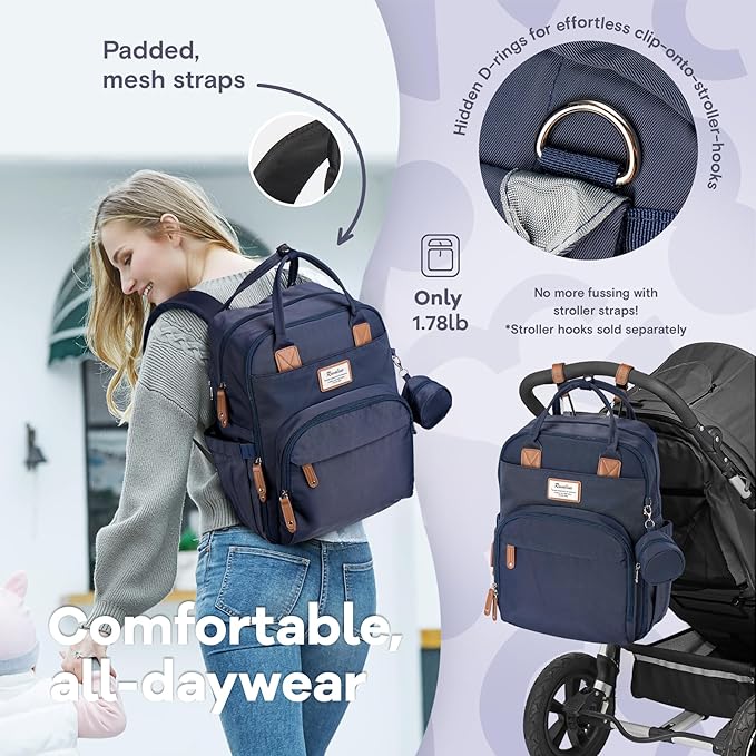 RUVALINO Diaper Bag Backpack, Diaper Changing Totes, Waterproof and Stylish - Image 5