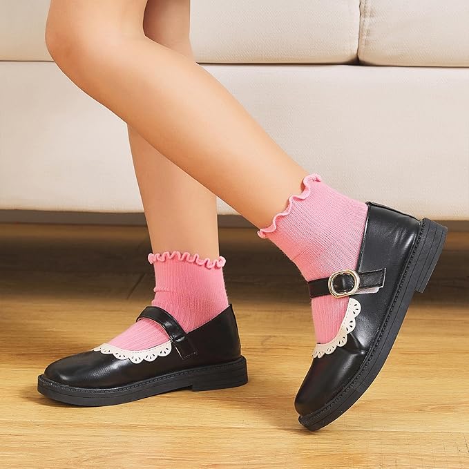 6 Pairs Toddler Ruffle Socks for Girls - Image 3