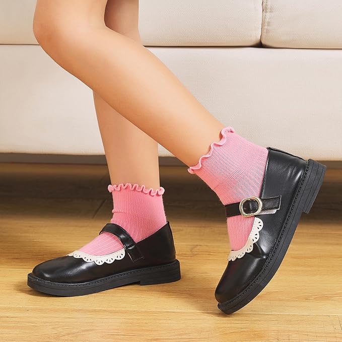 6 Pairs Toddler Ruffle Socks for Girls - Image 3