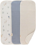 Crane Baby Muslin Baby Burp Cloths, Lightweight Absorbent Burp Cloth, Sea Life by CraneBaby