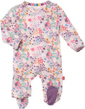 Magnetic Me Girls Modal Magnetic Baby Footie Pajamas | Silky Soft Modal Fabric by magneticme
