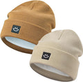 MaxNova 2 Pack Baby Beanie Fleece Lined Knit Toddler Hat by MaxNova