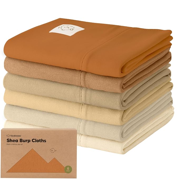 Organic Burp Cloths Baby Boy, Girl by KeaBabies