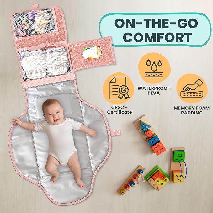 Portable Changing Pad for Baby – Soft, Comfortable Portable Diaper Changing Pad - Image 2