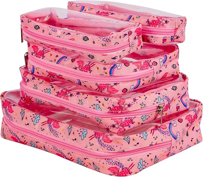 TSA Approved 5-Piece Diaper Bag Organizer Pouch Set Clear Waterproof TPU Kids - Image 7