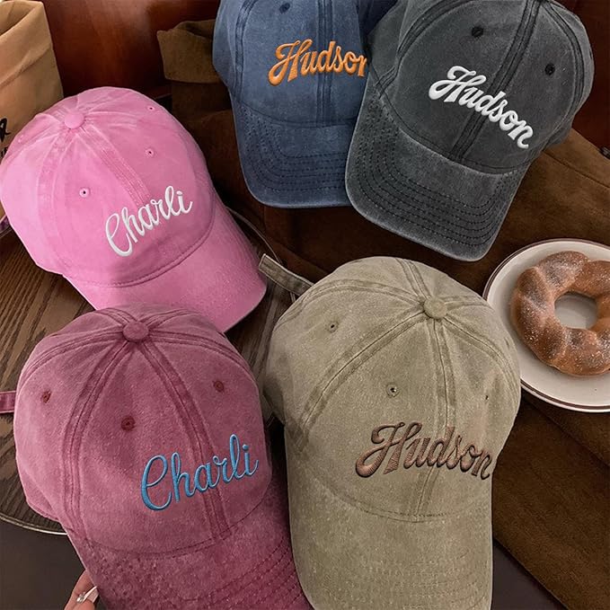 Custom Name Toddler Baseball Cap, Personalized Boys Girls Cotton Embroidered Hat - Image 4