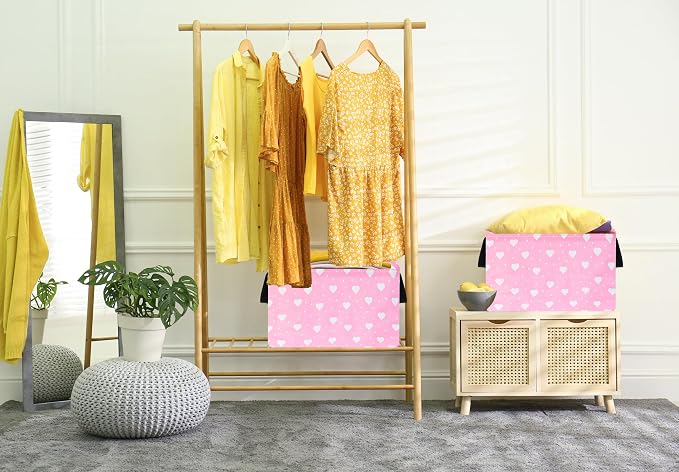 Rectangle Heart Partten Kids Gift Storage Basket Home Shelf Storage Basket - Image 9