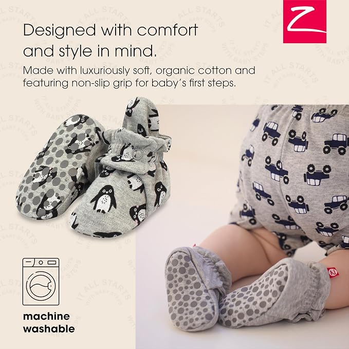 Zutano Organic Baby Booties Newborn Infant, Lost Baby Socks Solution, 18-24 - Image 2