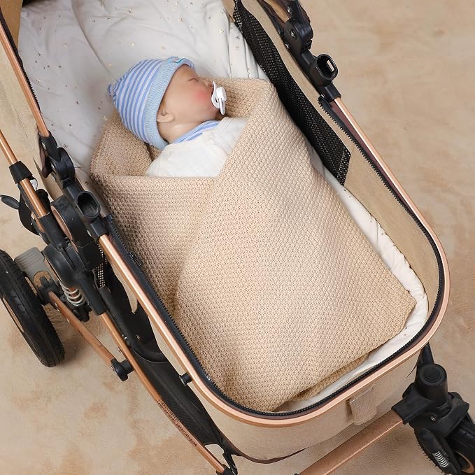 Neiwech Baby Blanket Knit Cozy Soft Lightweight Crib Stroller Nursery Receiving - Image 2