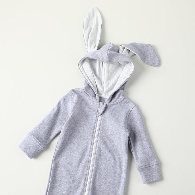 Owlivia Organic Cotton Baby Boy Girl Zip up Sleep 'N Play Pjs, Long Sleeve - Image 2