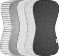5-Pack Organic Cotton Burp Cloths – Large, Ultra-Soft 3-Layer Towels by KiddyStar%C2%AE