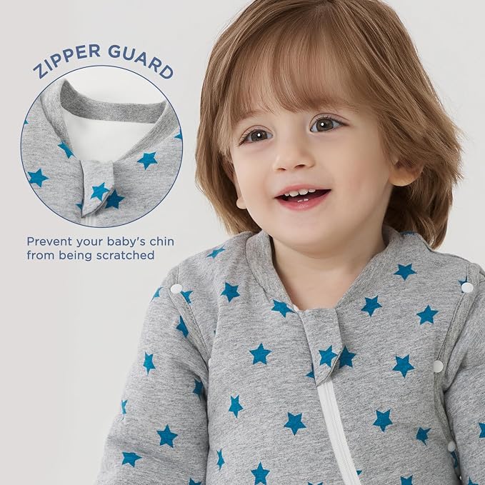 Duomiaomiao 3.5 TOG Toddler Sleep Sack 3-4T 100% Cotton Winter Side Open Zipper - Image 3