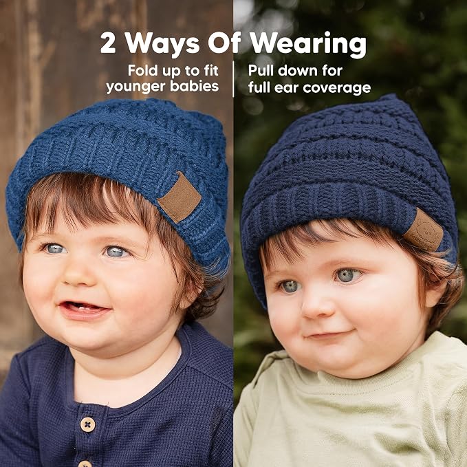3-Pack Baby Beanies for Boys, Girls - Image 3
