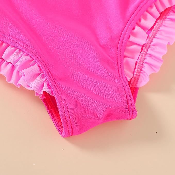 YOUNGER TREE Toddler Swimsuit Girl Cute Stripe One-Piece Ruffle Swimwear Baby - Image 5