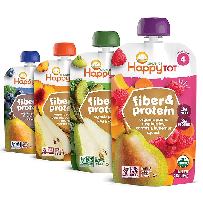 Happy Tot Organics Stage 4 Baby Food Pouches, Gluten Free, Vegan Snack by HappyTot