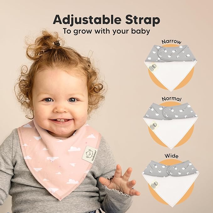 8-Pack Organic Baby Bandana Bibs - Image 3
