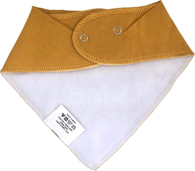 Denver James Bandana Feeding Drool Baby Bib I Soft Organic Cotton I Fleece Back - Image 2