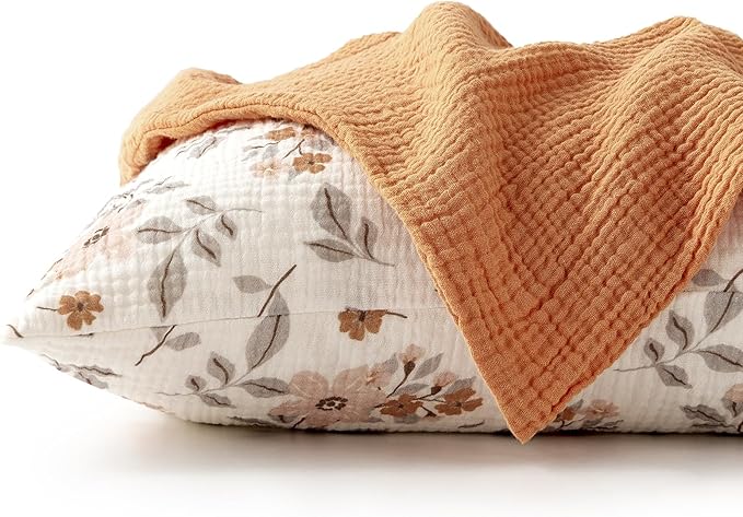 TILLYOU Muslin Toddler Pillowcase 2 Pack, 13x18 Soft Travel Cotton Pillow Case by TILLYOU