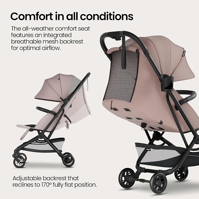 Mompush Velo Lightweight Travel Stroller, Compact & Airplane-Friendly - Image 8