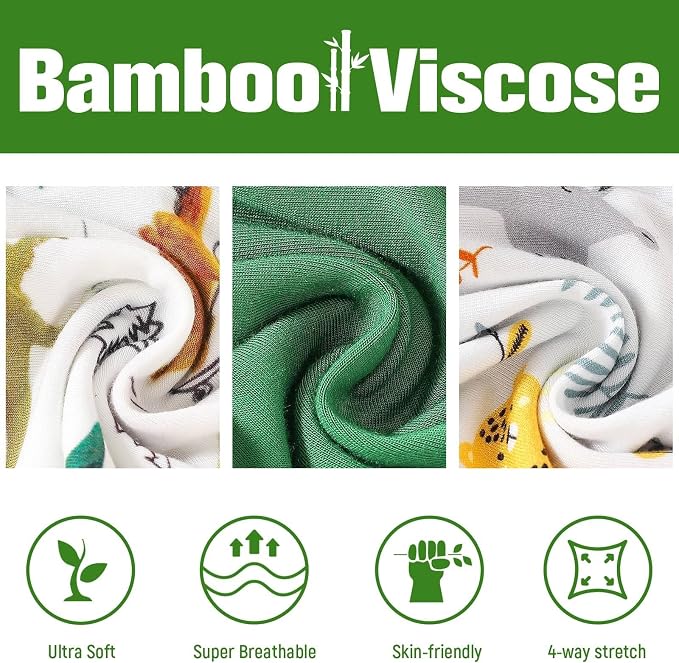 OPAWO Bamboo Baby Pajamas 3 Pack, Double Zipper Bamboo Sleepers - Image 4
