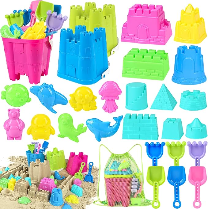 Beach Toys for Toddlers, Sand Castle Toys by KUBUSFLY