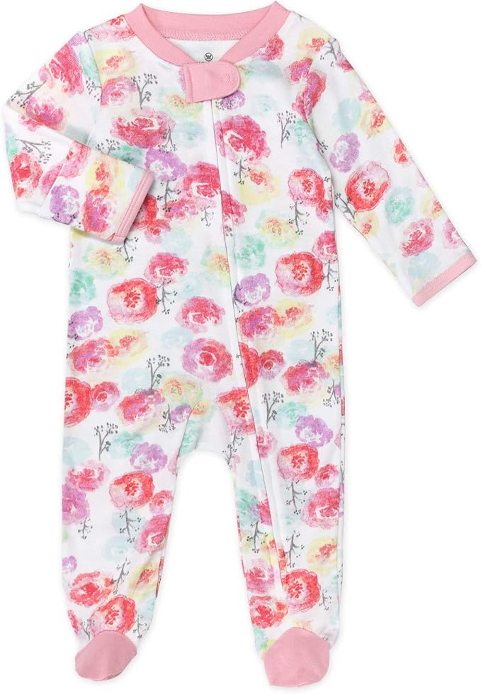 HonestBaby Sleep and Play Footed Pajamas One-Piece Sleeper Jumpsuit Zip-Front - Image 3