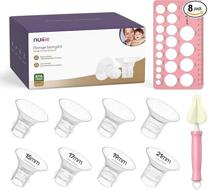 Nuliie 8PCS Silicone Flanges Insert Replacement Kit, Flange Sizing Kit by nuliie