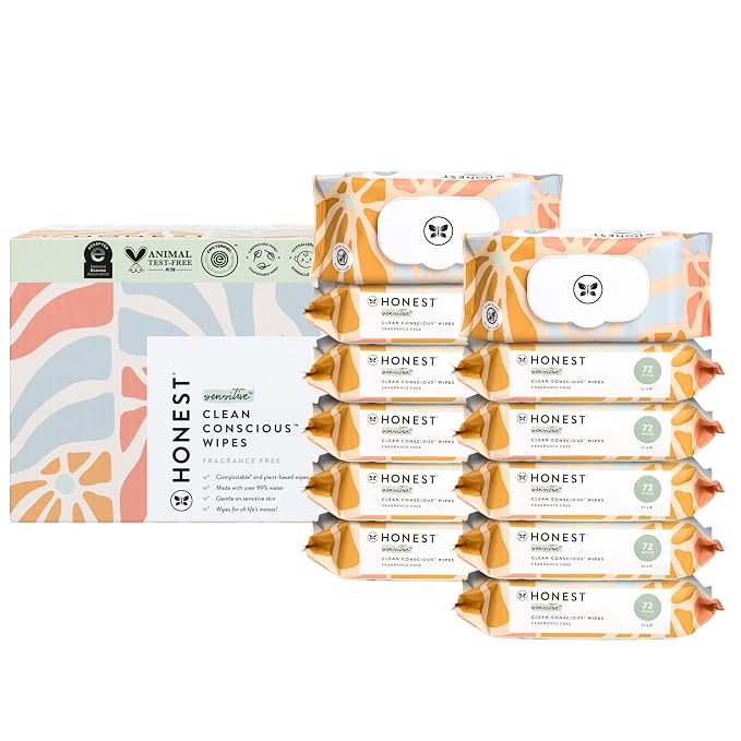 The Honest Company Clean Conscious Multi-Use Wipes | Hypoallergenic + Unscented by TheHonestCompany