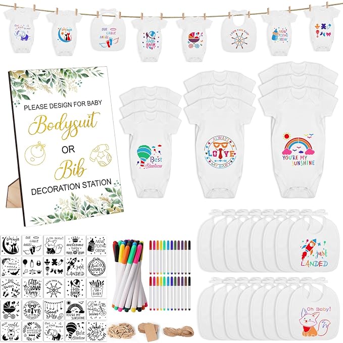 151 Pcs Baby Shower Game Decorations Kit by Pydeeirom
